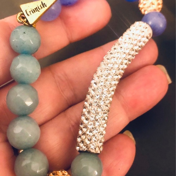 Erimish BRACELETS Exquisite Crystal Pave Bar STRETCH Bracelet NEW CONDITION - Picture 5 of 8